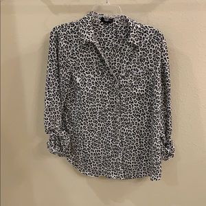 The Limited Dress shirt gray, black and white